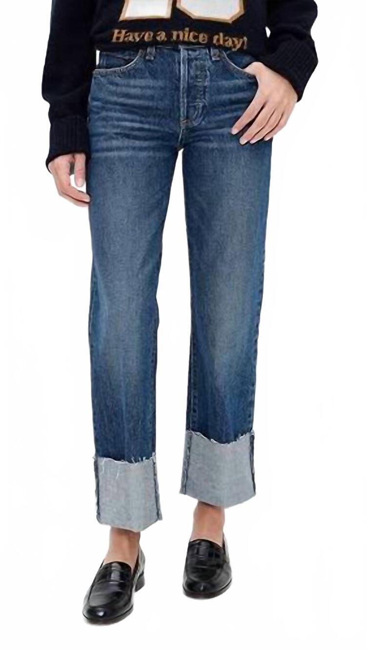 NEW ASKK NY cuffed mid rise straight jeans in paris